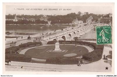 AQRP12-0866-37 - TOURS - Vue d'ensemble des quares et du pont