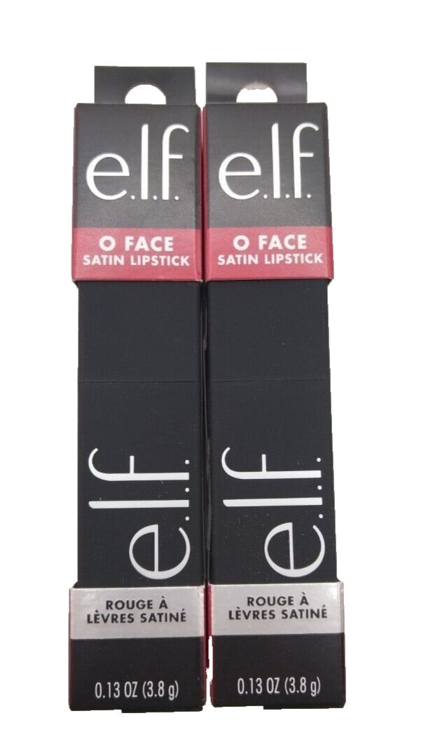2X! e.l.f. O Face Satin Lipstick In 81789 No Regrets 0.13 oz