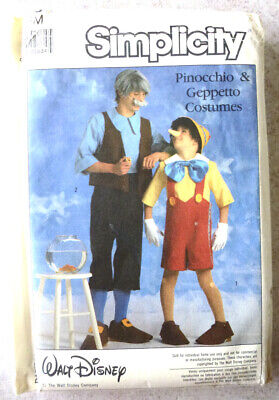 UNCUT VINTAGE SIMPLICITY #8334 *PINOCCHIO & GEPPETTO* COSTUMES PATTERN - ADULT S