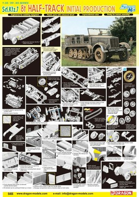 Maquette Model : Dragon half-track Sd.Kfz 7 8t brand 6466 1/35