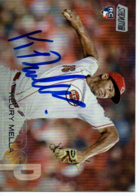 Keury Mella Cincinnati Reds 2018 Topps Stadium Club Rookie Signed Card