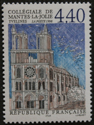 Timbre - FRANCE - Collégiale de Mantes-La-Jolie - Neuf ** - YT 3180 - 1998