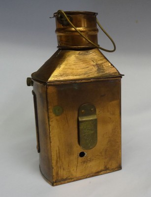 Nautical VTG CWC Starboard Ship decor Copper Tin Lantern Tea Light Candle ??