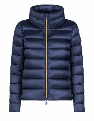 Save The Duck Women Elsie Ultra Lightweight Short Puffer Jacket Navy H15