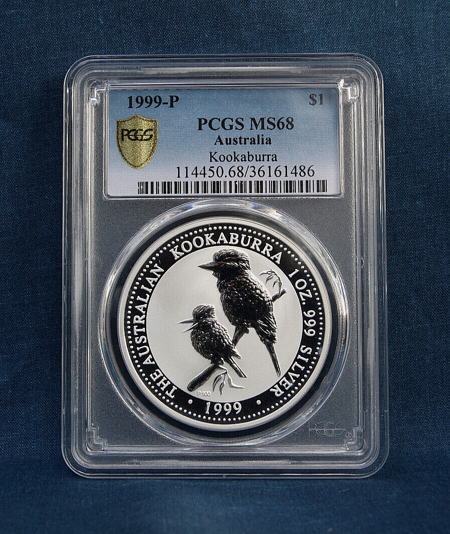アメリカ 1999 イーグル銀貨　PCGS鑑定　MS68 1999-P $1 AUSTRALIA KOOKABURRA PCGS MS68 *RARE* | eBay