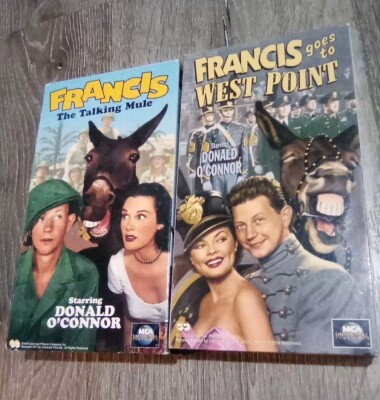 Francis the Talking Mule & Francis Goes to West Point 2 VHS TAPES Tested