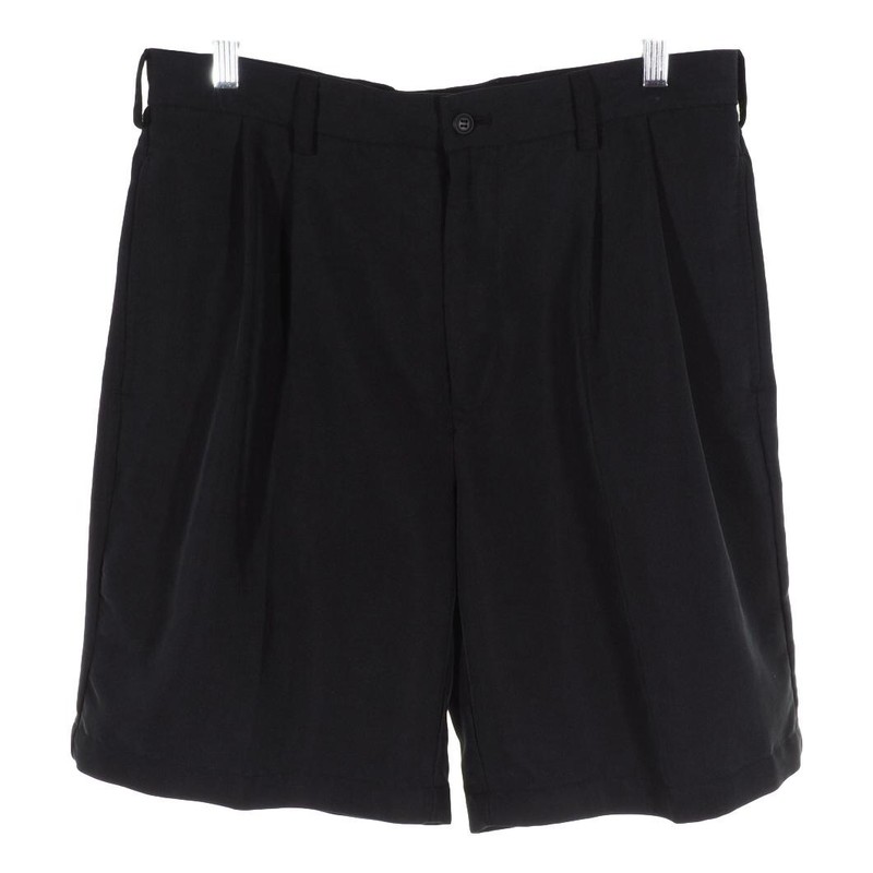 Bolle Golf Shorts Mens 32 x 9 Charcoal Gray Black Pleated Front | eBay
