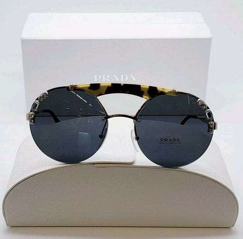 J*A様 PRADA SPR 25N サングラス ケース付き Prada Rectangle Sunglasses Black (SPR 09Z 1AB-5S0) in