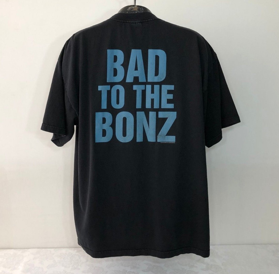 VTG 90's Stone Cold Steve Austin WWF Flaming Skull Bad To The Bonz T Shirt 2XL