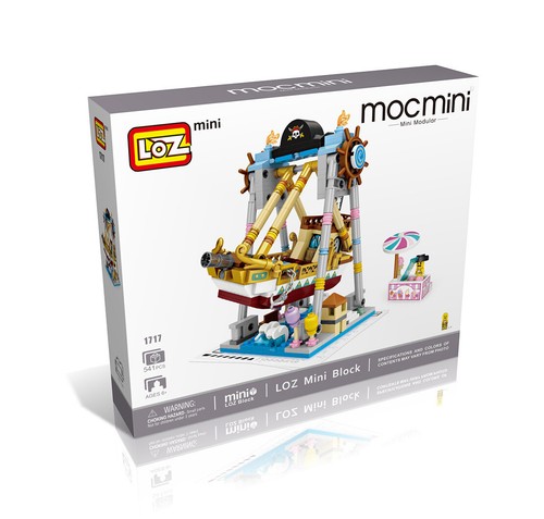 Bausteine LOZ1717 Vergnügungspark Serie Piratenschiff Mini Spielzeug 541PCS OVP
