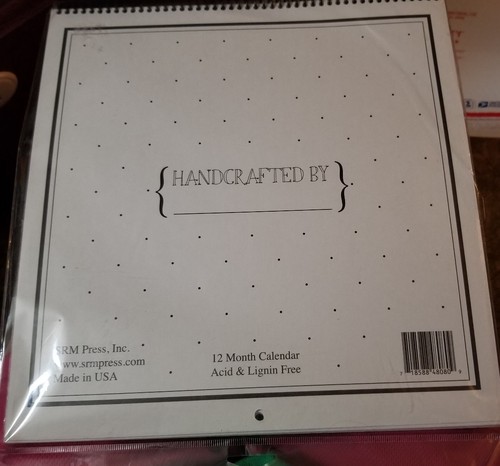 NEW SRM press 12 by 12 1/2 Inch Calendar