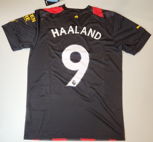 Manchester City Away 2022/2023 Black Puma Jersey #9 Haaland