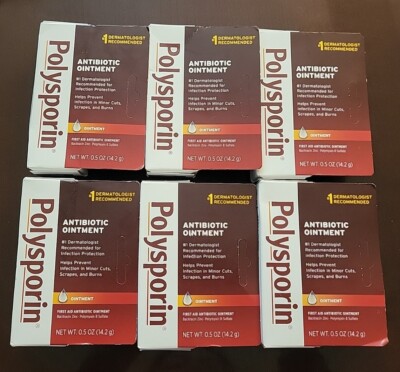 (6) Polysporin Antibiotic Ointment 0.5oz ~EXP: 3/24+