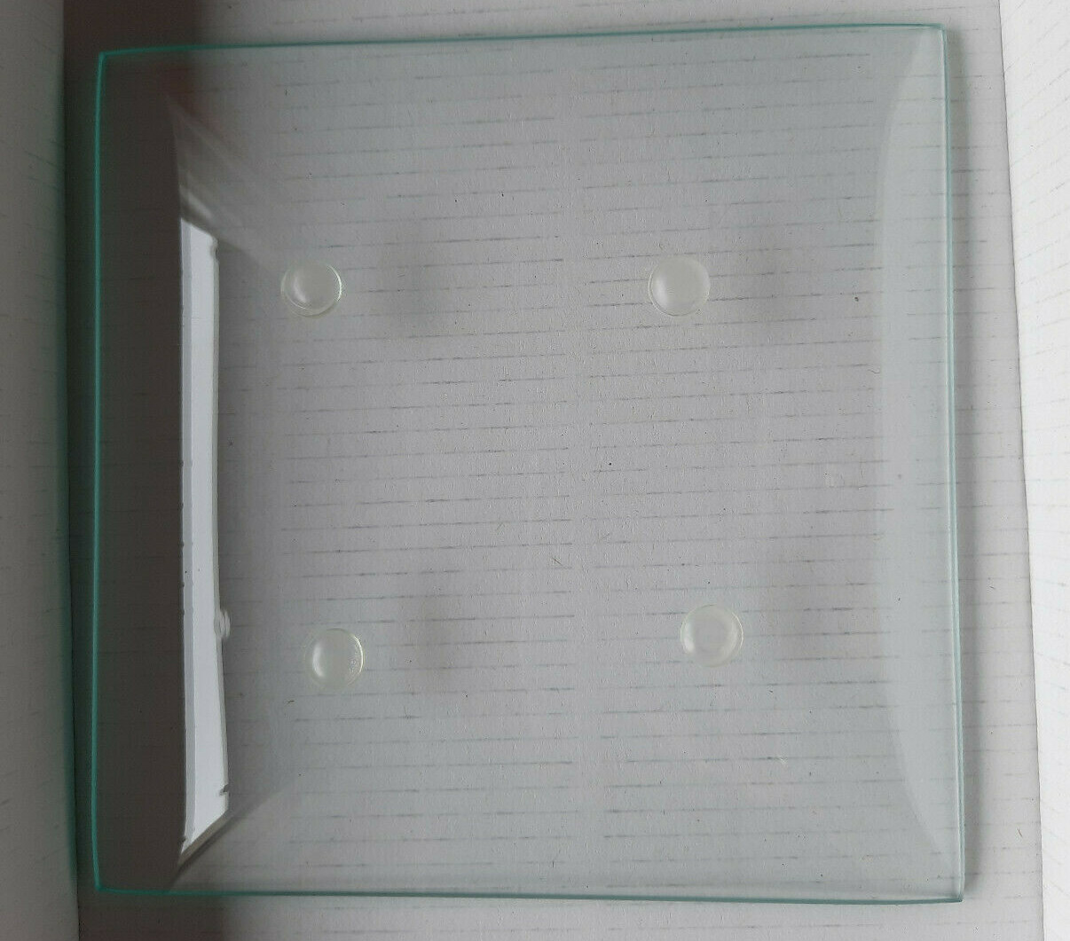 (3) 3 x Untersetzter aus Glas, viereckig ca. 12x12 cm, wunderschön unter Kerzen