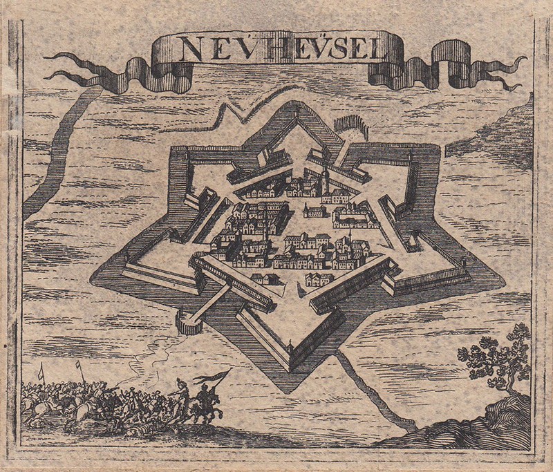 Slovaquie NovÃ© Zamky Bataille 1685 Original Gravure Sur Cuivre 1685