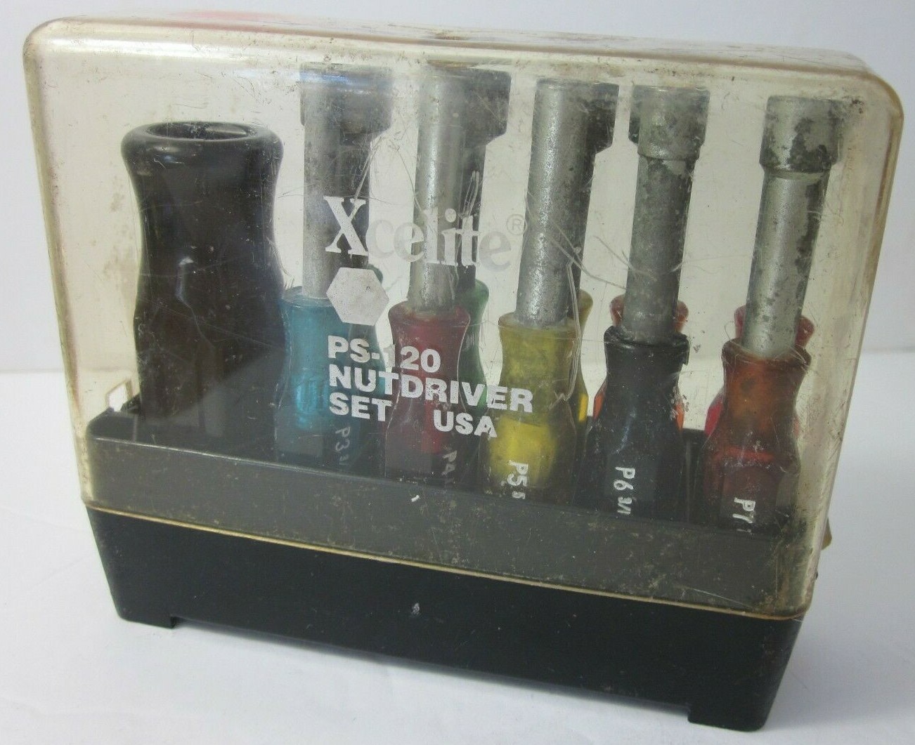 Xcelite PS120 11 Pc SAE Nut Driver Set With Torque Amplifier Handle, U