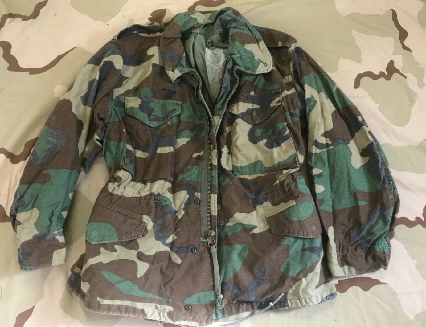 M-65 Coat Cold Weather Field Jacket Woodland M81 Camo NSN M-65 Coat Cold Weather Field Jacket Woodland M81 Camo NSN