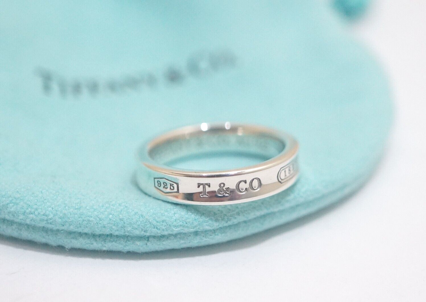 Tiffany & Co. Sterling Silver 1837 Narrow Band Ring Size 5.5 Tiffany & Co. Sterling Silver 1837 Narrow Band Ring Size 5.5