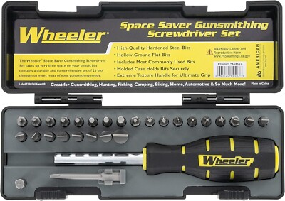Wheeler 26 Bit Screwdriver Bit Set Space Saver Tool Gunsmithing Firearm