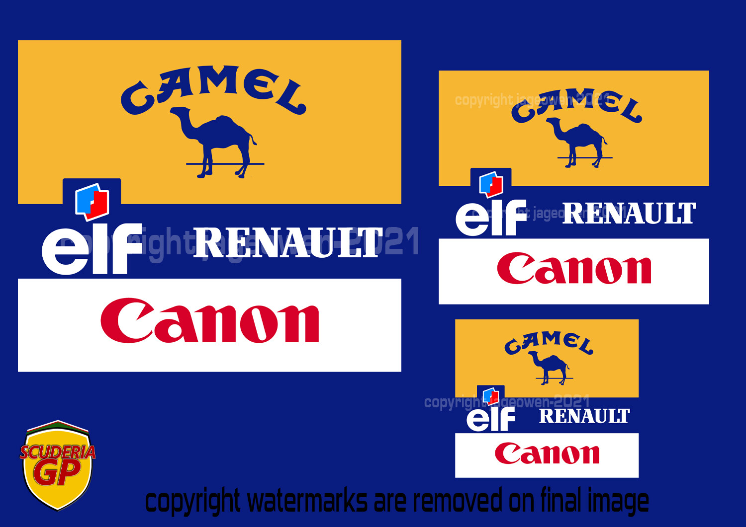 ナショナル景品レーシングカー Williams FW14B Nigel Mansell F1 Sponsor Sticker Vinyl