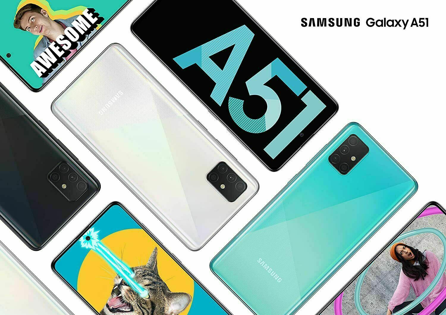 Samsung Galaxy A51 128GB 4G LTE 4GB RAM White Black Blue