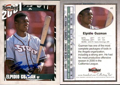 Elpidio Guzman Signed 2001 Team Best RC Card *Autograph Den* Auto AU