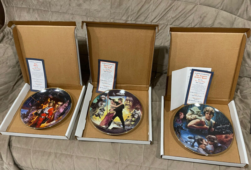 Star Wars Trilogy Collection Plates Hamilton Collection Of 3 Plates