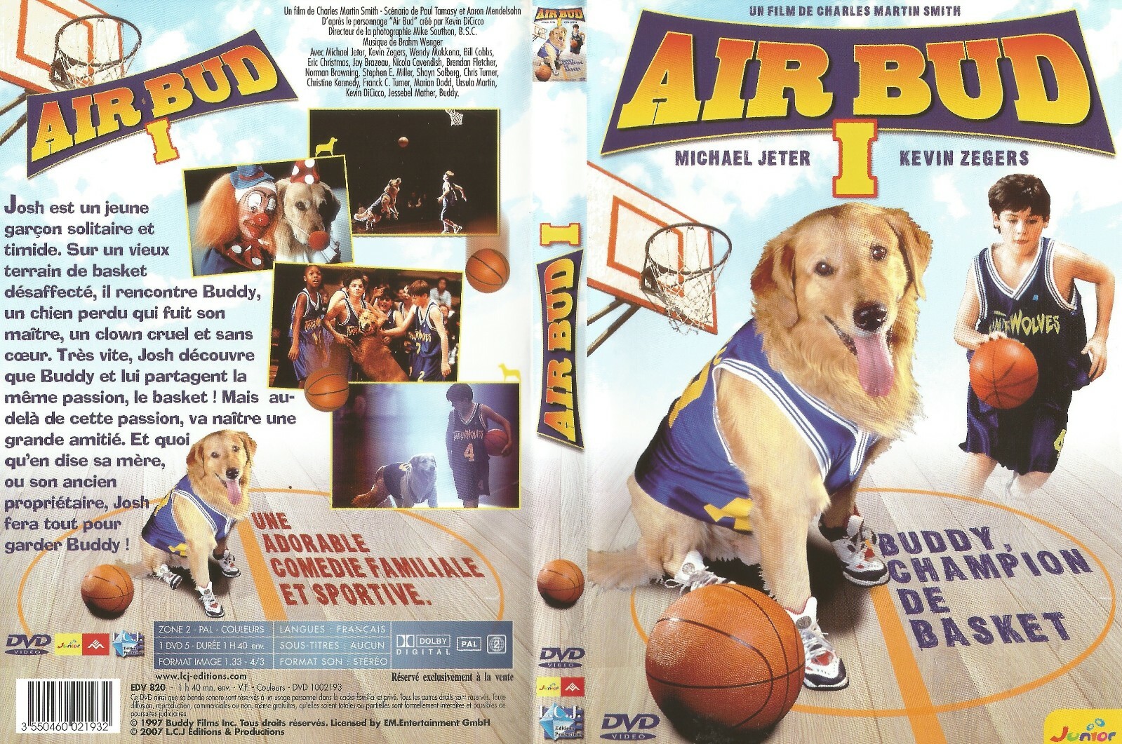 AIR BUD 1 - Michael JETER - Kevin ZEGERS - DVD - 1997 - 100 AIR BUD 1 - Michael JETER - Kevin ZEGERS - DVD - 1997 - 100