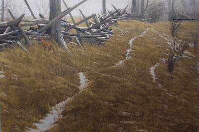 Robert BATEMAN Pasture Trails Red Fox Art Signed Print LTD Collectible Rare Rain