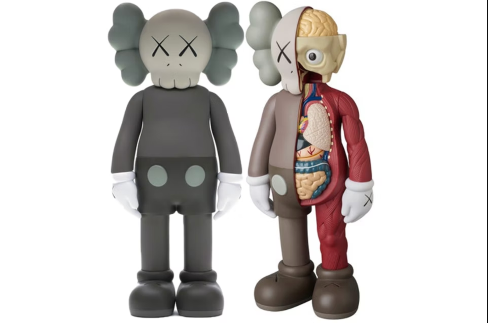 Kaws Medicom Toy Open Edition 2016 Brown Companion REGULAR & Flayed STATUE 11” Kaws Medicom Toy Open Edition 2016 Brown Companion REGULAR & Flayed STATUE 11”