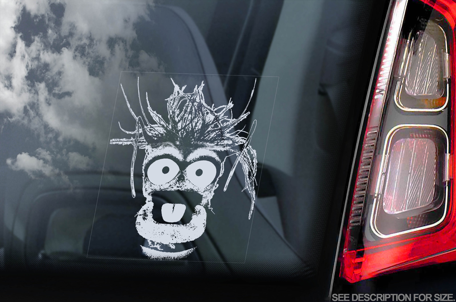 V01 Car Window Sticker Gonzo Muppet Show Peeper Sesame Street Sign Decal