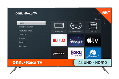NEW 55 inch Class 4K UHD (2160P) LED Roku Smart Television HDR10 + Remote
