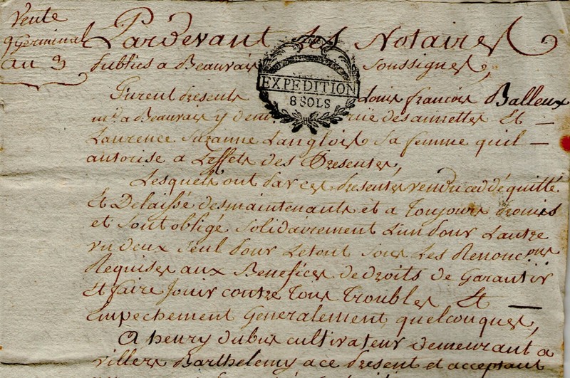 1795 PresbytÃ¨Re De Villers-St-BarthÃ©Lemy Assignats Balleux Langlois Dubus Petit
