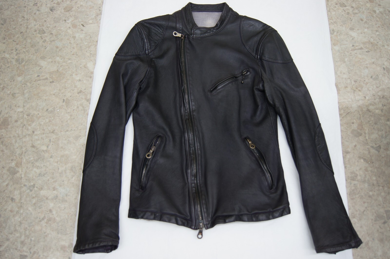 Backlash cow leather jacket riders black Isamu Katayama size