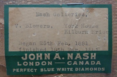 Antique York House Kilburn Graphite and Wash Drawing by V. Blowers