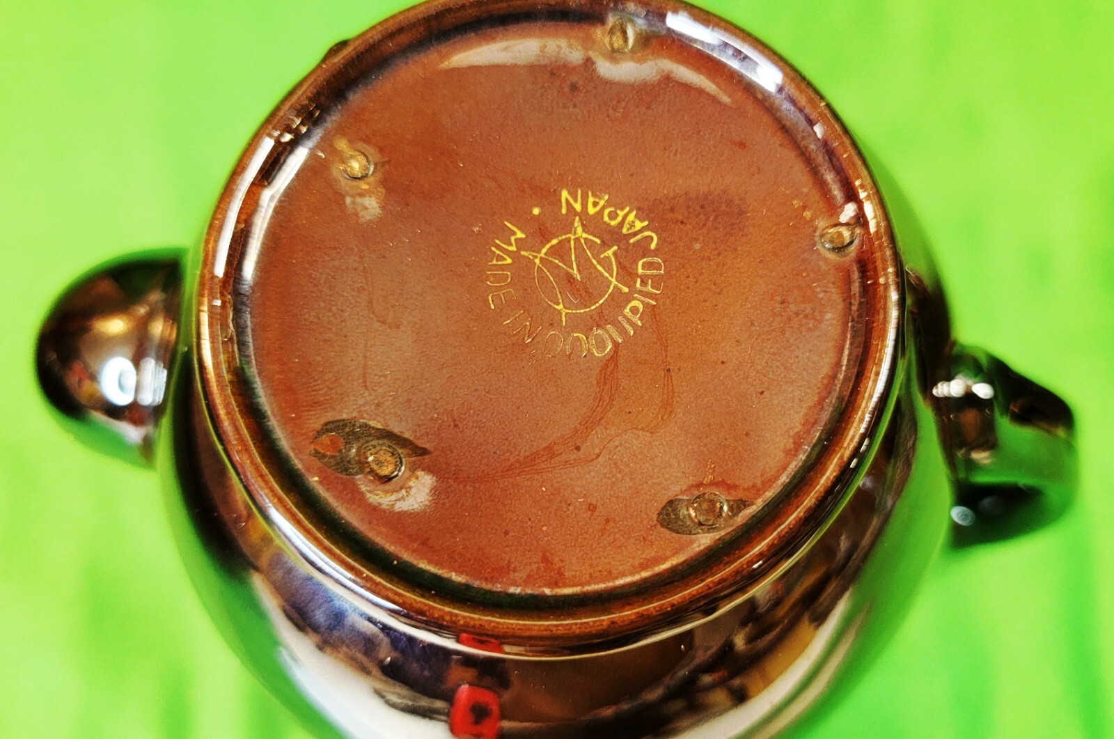 Beautiful Vtg Teapot Moriage Hand Painted Brown Glazed Pottery Occupied Japan - Picture 10 of 19