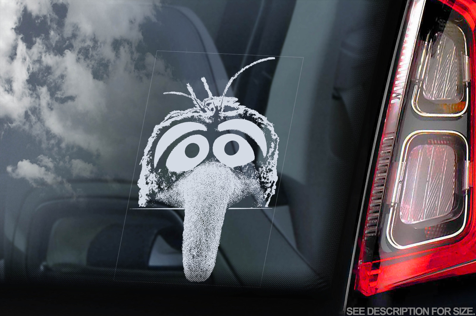 V01 Car Window Sticker Gonzo Muppet Show Peeper Sesame Street Sign Decal