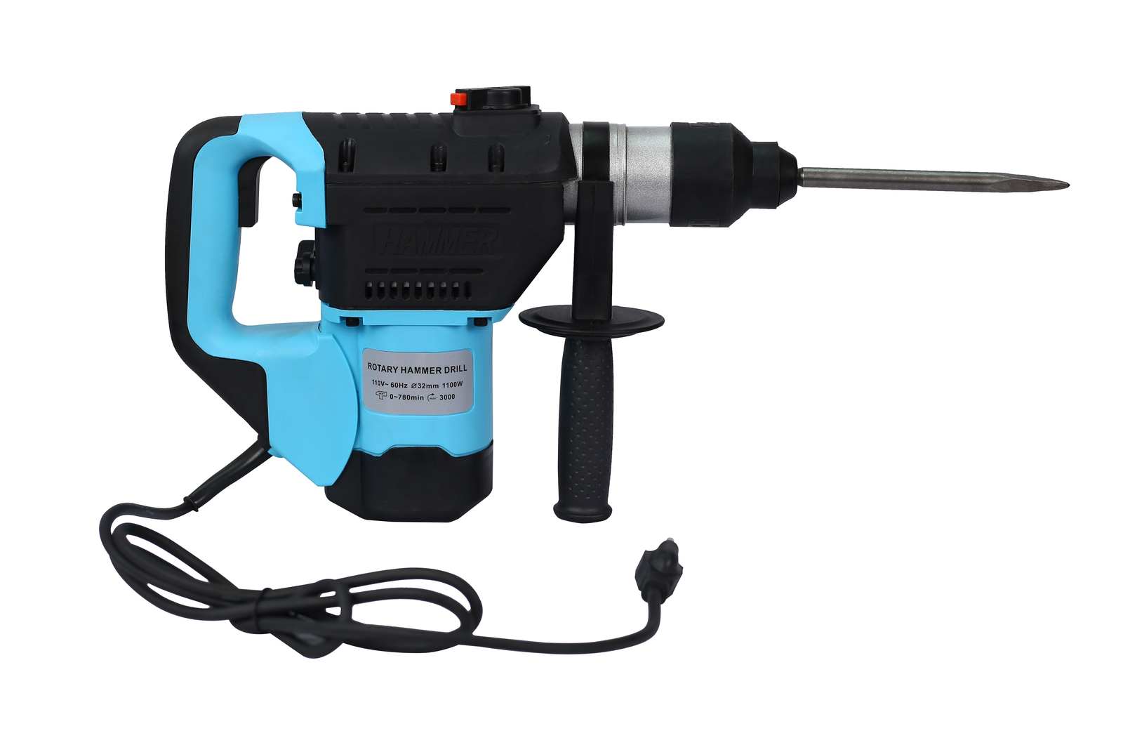 3 Functions Rotary Hammer 1100w (Blue+Black) 1-1/2" Sds Plus Rotary Hammer Drill