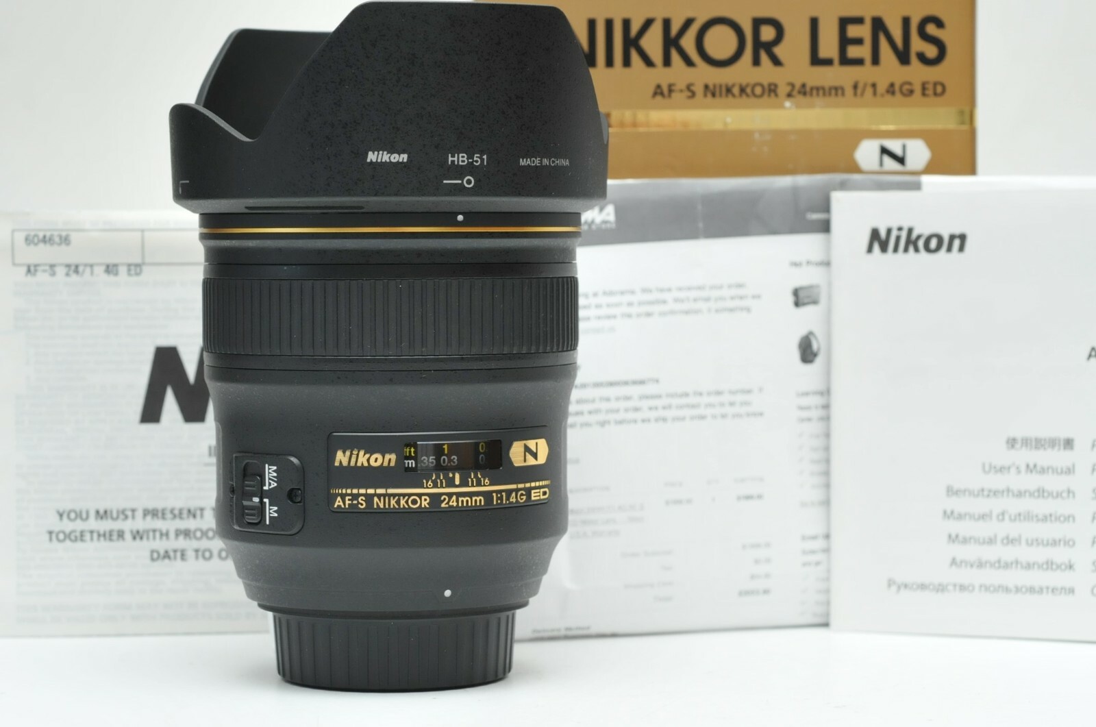 ニコン AF-S NIKKOR 24mm f/1.4G ED ほぼ新品（Nikon AF-S 24mm