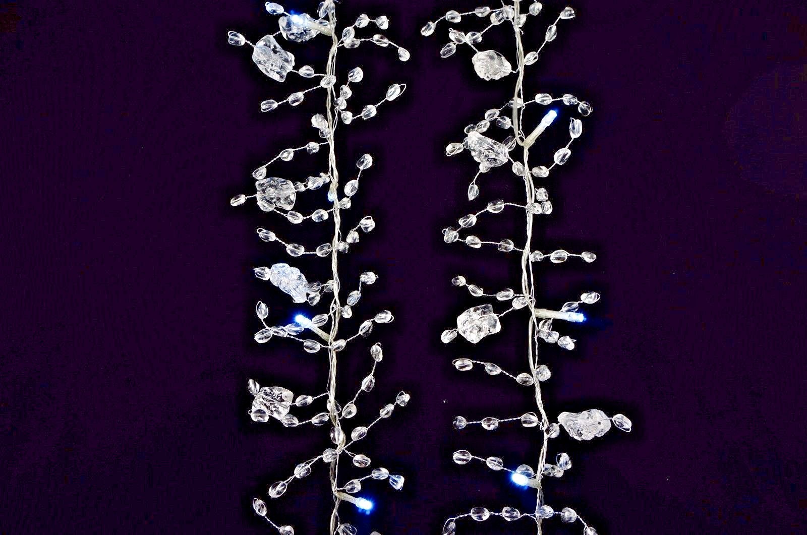 Pack of 6, 6' Acrylic Beaded Ice Garland String Light Party Holiday Favor decor