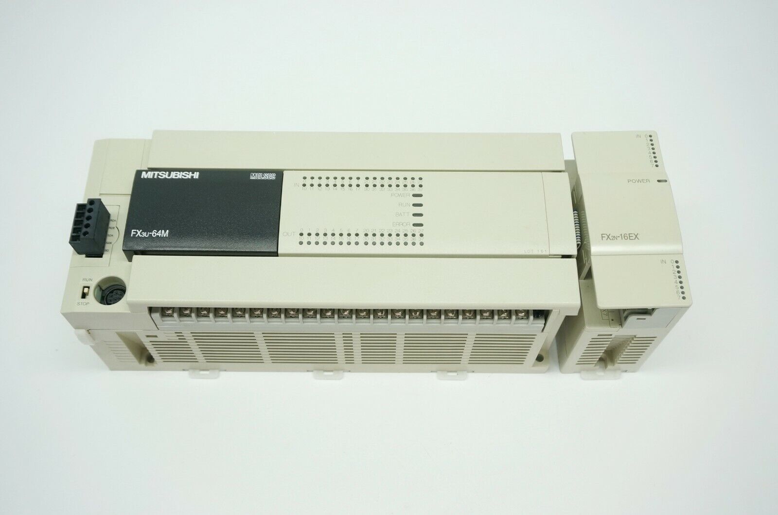Mitsubishi FX3U-64M PLC FX3U-64MT/ES-A Controller + FX2N Mitsubishi FX3U-64M PLC FX3U-64MT/ES-A Controller + FX2N