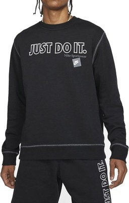 Черная флисовая толстовка с круглым вырезом Nike Sportswear Just Do It — 2XL
