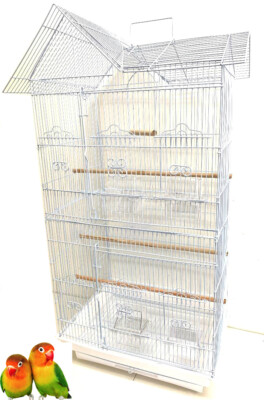 Large 38'' Roof Top Canary Aviary Parakeet Cockatiel LoveBird Finch Bird Cage 