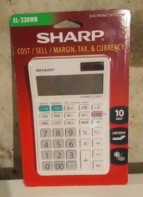 Sharp  EL-330WB Desktop Calculator, 10-Digit LCD Electronic Calculator NOS NEW
