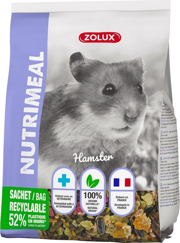 Melange Complet Pour Hamster Zolux Nutrimeal Aliment Hamsters Sac 600 Grammes