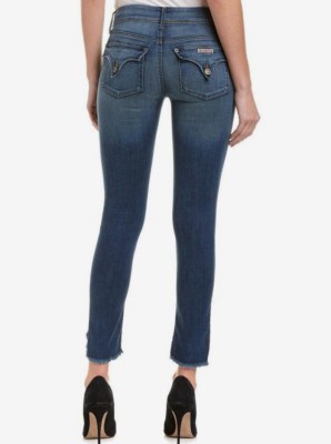 $205 NWT HUDSON Sz26 CAT STEP HEM MIDRISE SKINY STRETCH JEANS MEDIUM BLUE MNDC