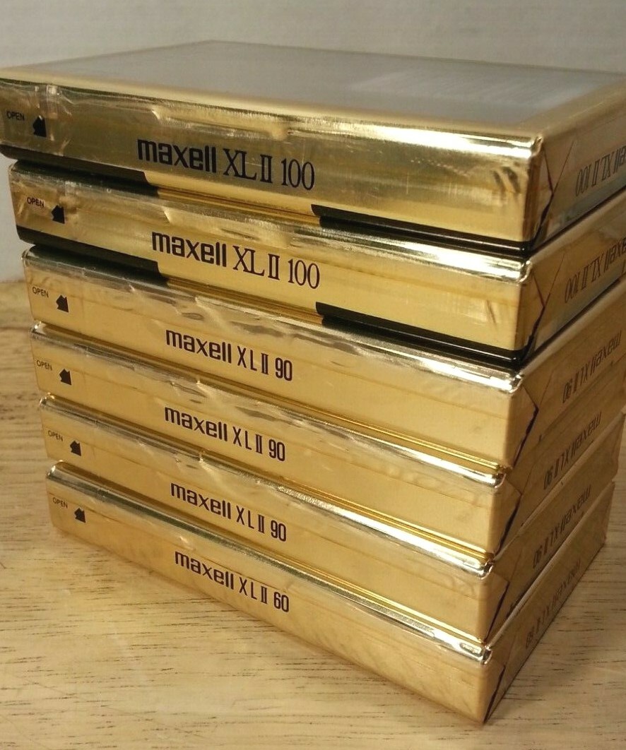 Maxell - XL-II Cassette Tape - 60 / 90 / 100 - NEW - LOT of 6 - Factory Sealed