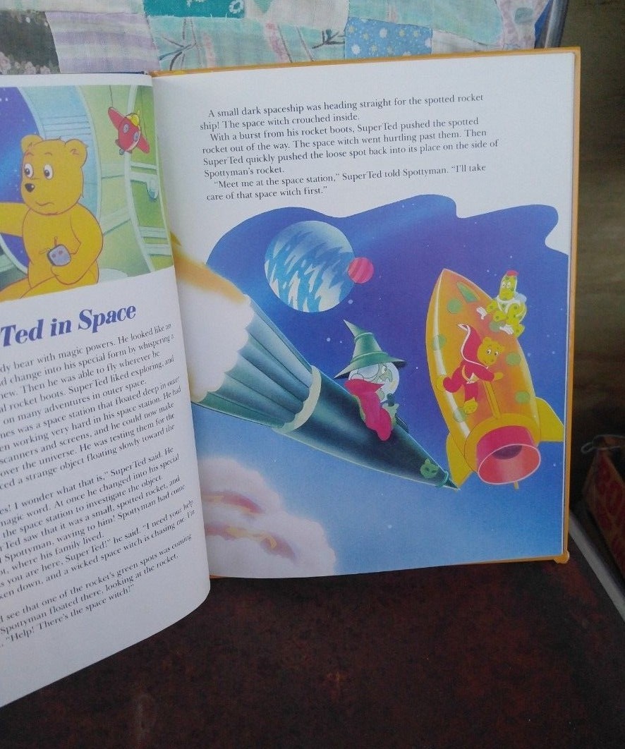 THE ADVENTURES OF SUPERTED IN OUTER SPACE 1985 Hardcover Book Super Ted Bear