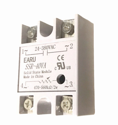 Solid State Relay SSR- 40VA 40A + POT 500 Kohm
