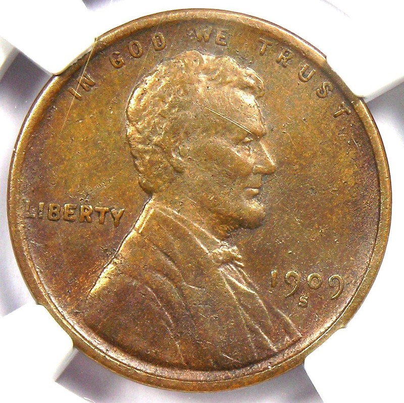 1909-S VDB Lincoln Wheat Cent 1C Penny - NGC AU
